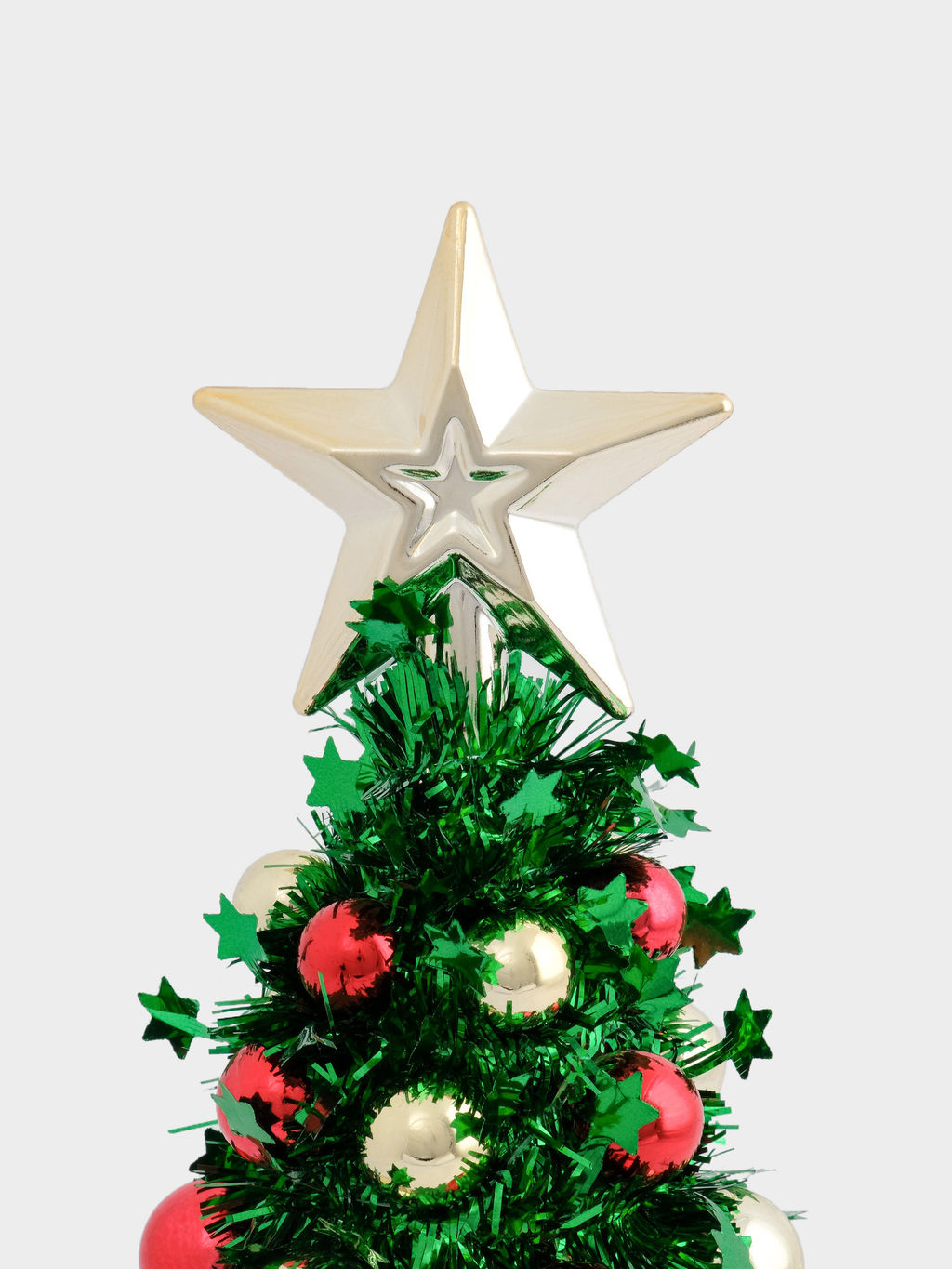 Ель искусственная, 30 см, с шарами, в горшке, мишура/пластик, зеленая, New year - Anna lafarg фото 2