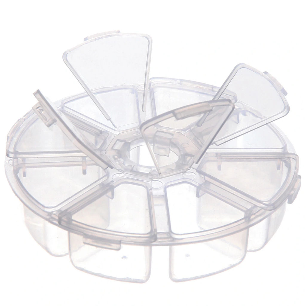 Цена за 10 шт. Органайзер для хранения мелочей, 8 ячеек "ИДЕЯДОМА", прозрачный, 10,5*3см (наклейка Селфи)