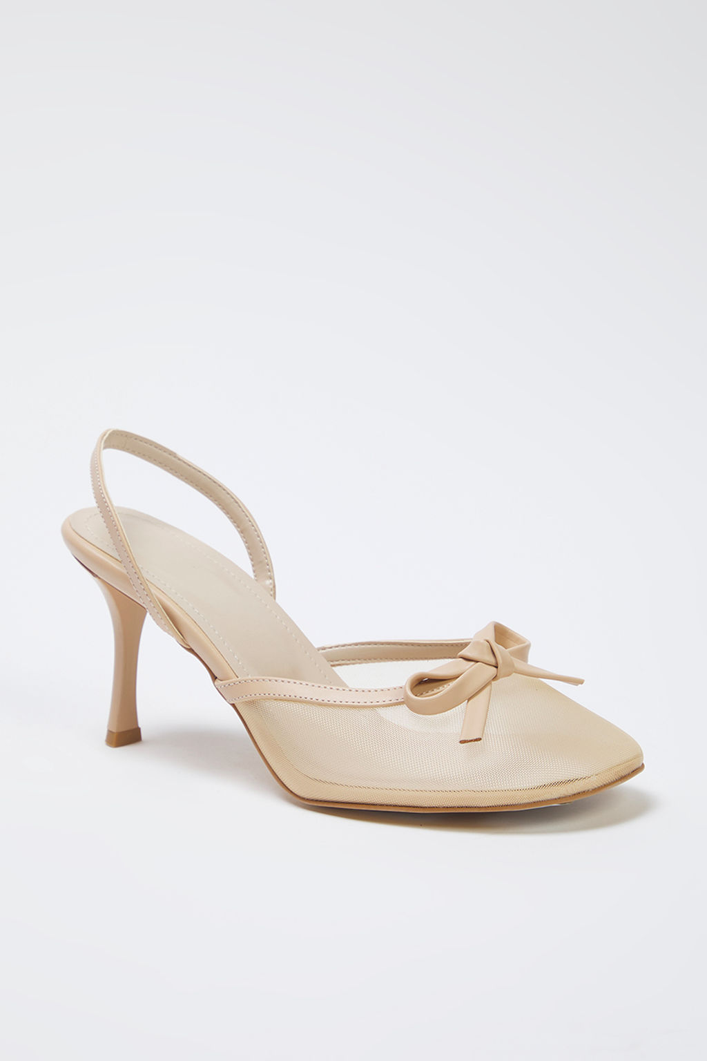 Trendyolmilla Shoes Nude Fiyonk Detayl? File Kad?n Mule Ince Topuklu Ayakkab? TAKSS25TO00093 фото 4