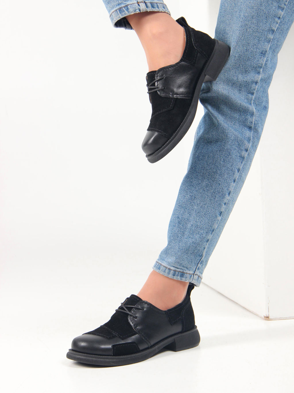 Полуботинки туфли EDART 205.патриция bl. черный черная замша фото 12