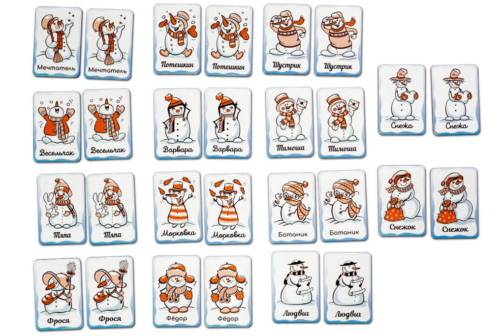 Настольная игра Мемо Снеговички - Smiledecor фото 3