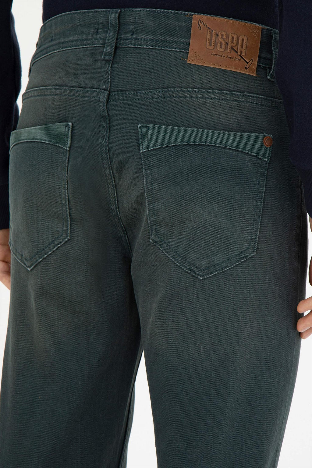 Мужские зеленые джинсовые брюки - U.s. polo assn фото 7