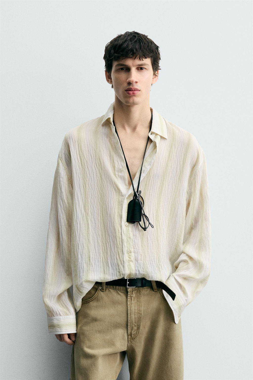 STRIPED FLOWING SHIRT - Zara фото 2