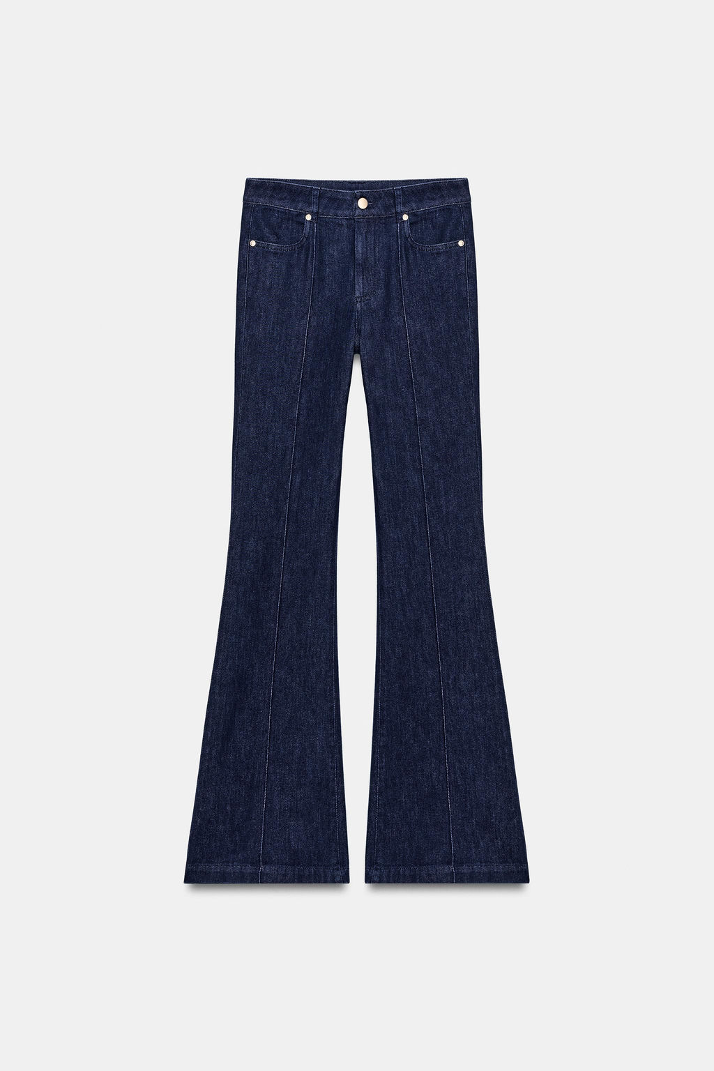 FLARE TROUSERS WITH SEAM DETAIL - Zara фото 7