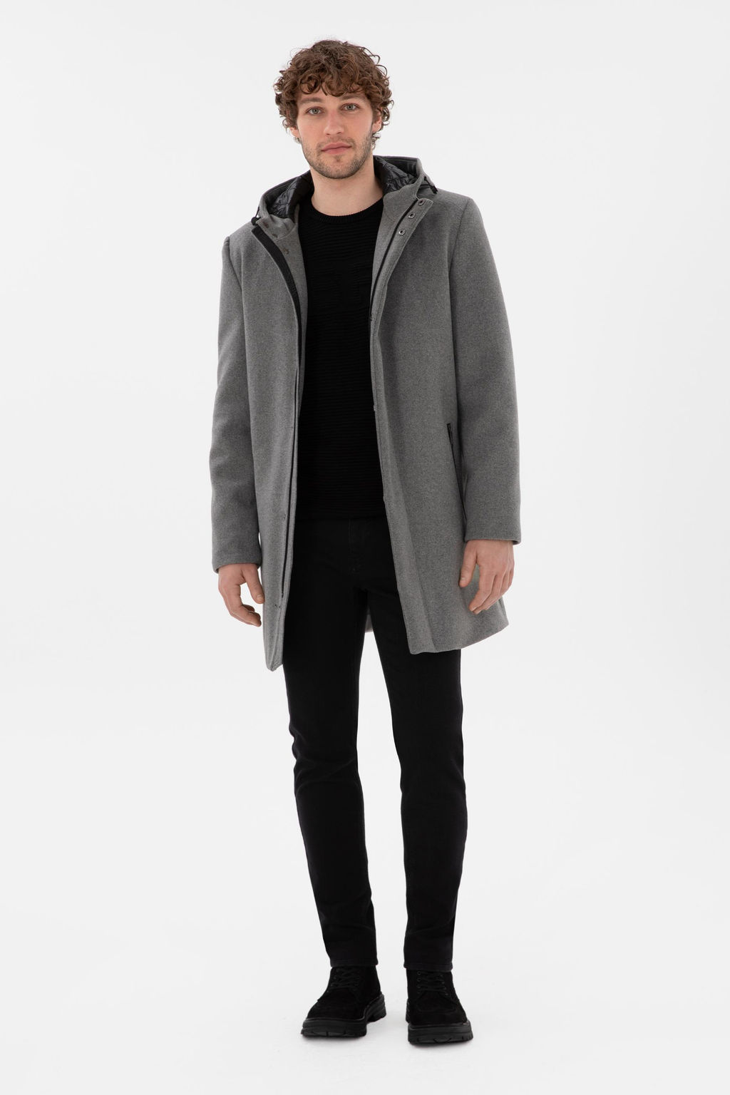 Мужская серая гербовая пальто Неожиданная скидка в корзине - U.s. polo assn фото 4