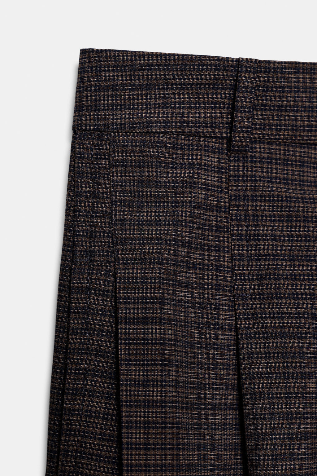 ZW COLLECTION CHECKED DARTED TROUSERS - Zara фото 6