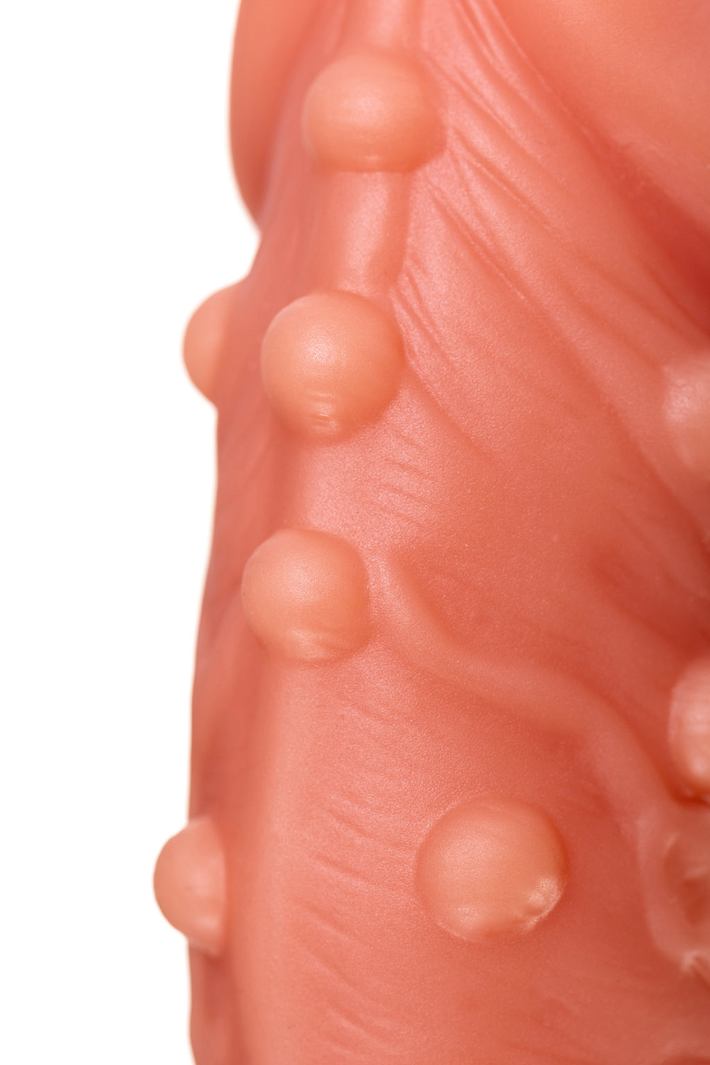 Насадка реалистичная KOKOS PENIS SLEEVE с дополнительной стимуляцией, TPE, телесная, 16.5 см