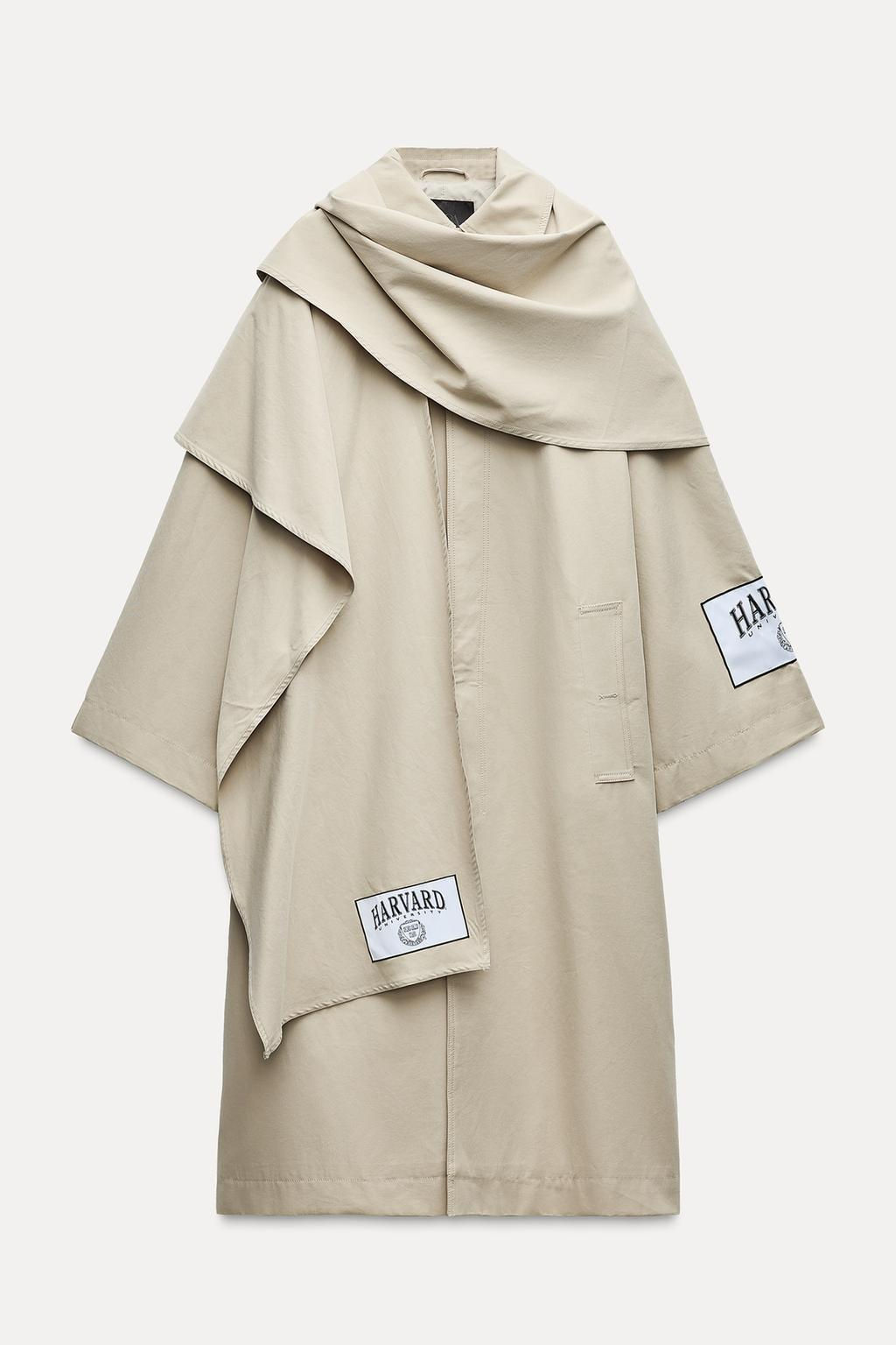 HARVARD UNIVERSITY CAPE TRENCH COAT - Zara фото 3