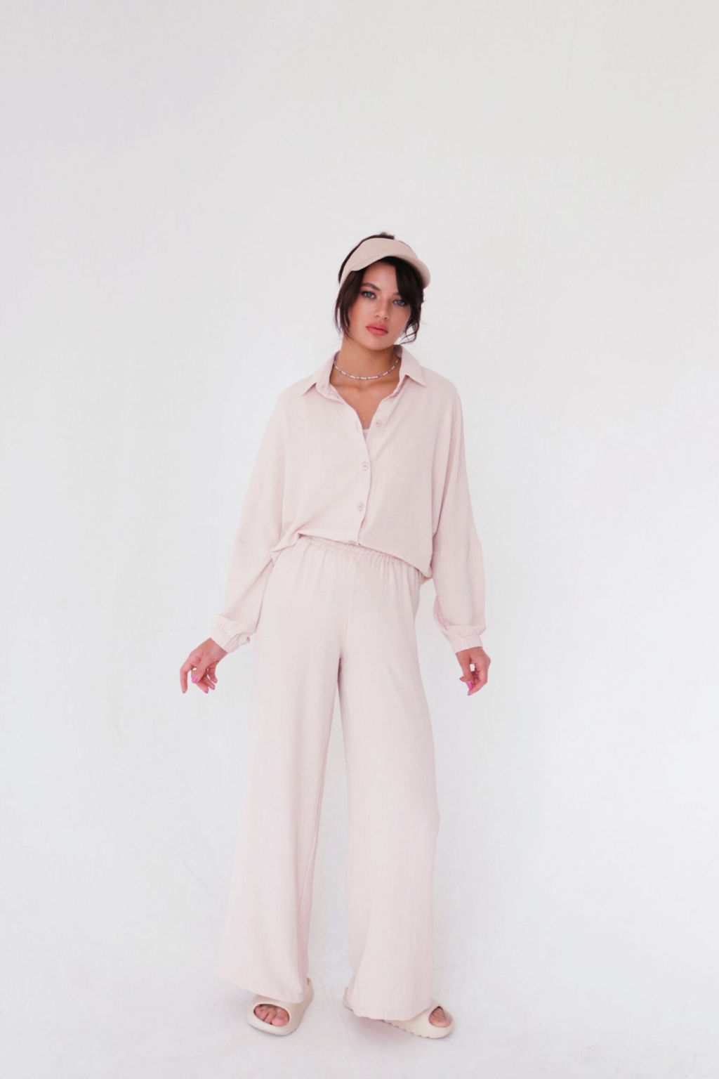9608 Костюм в пижамном стиле айвори - Martichelli фото 13