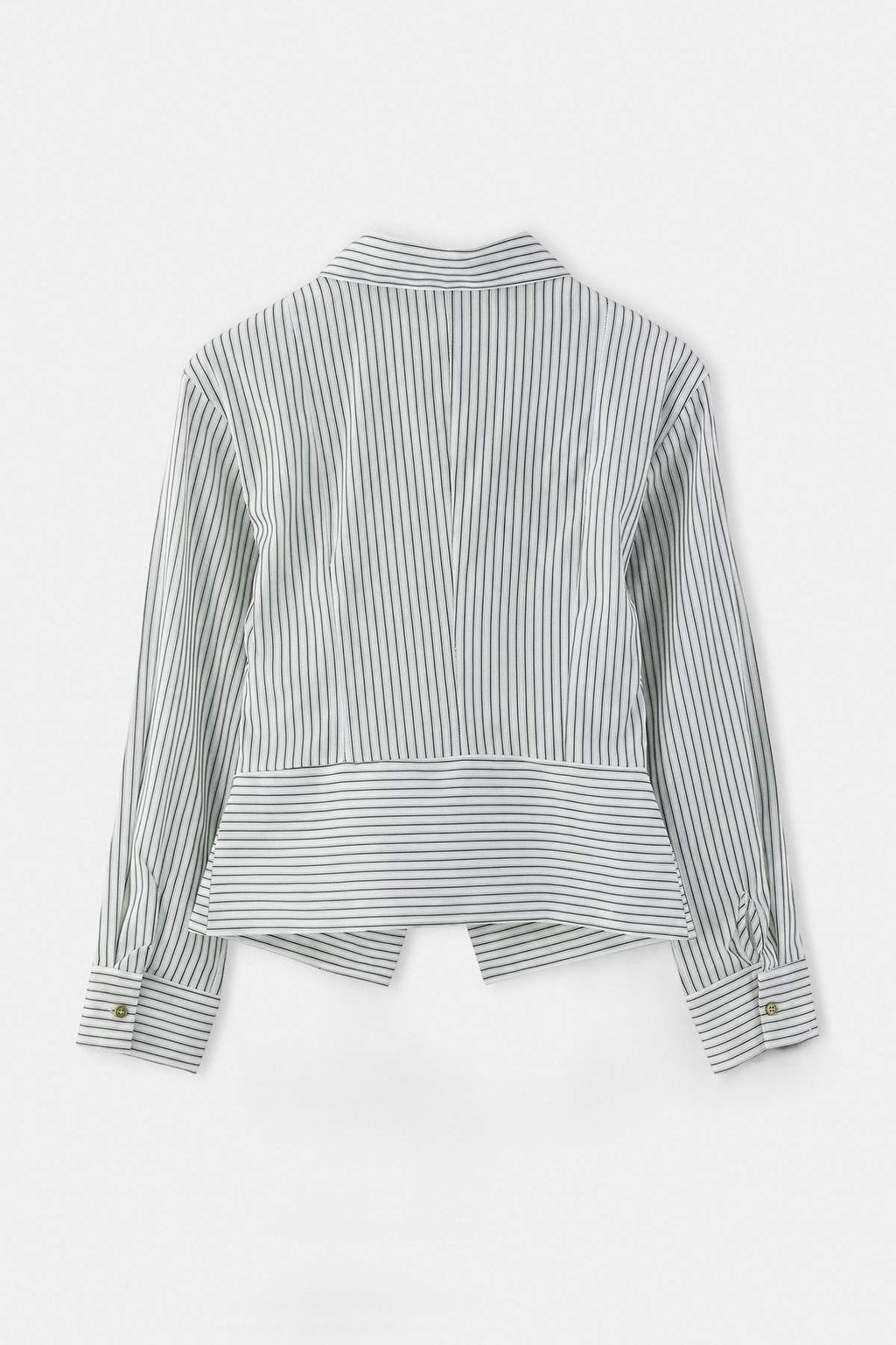 Beyaz _izgili Peplum Detayl_ Bele Oturan G_mlek TWOAW27GO00008 - Trendyolmilla фото 3