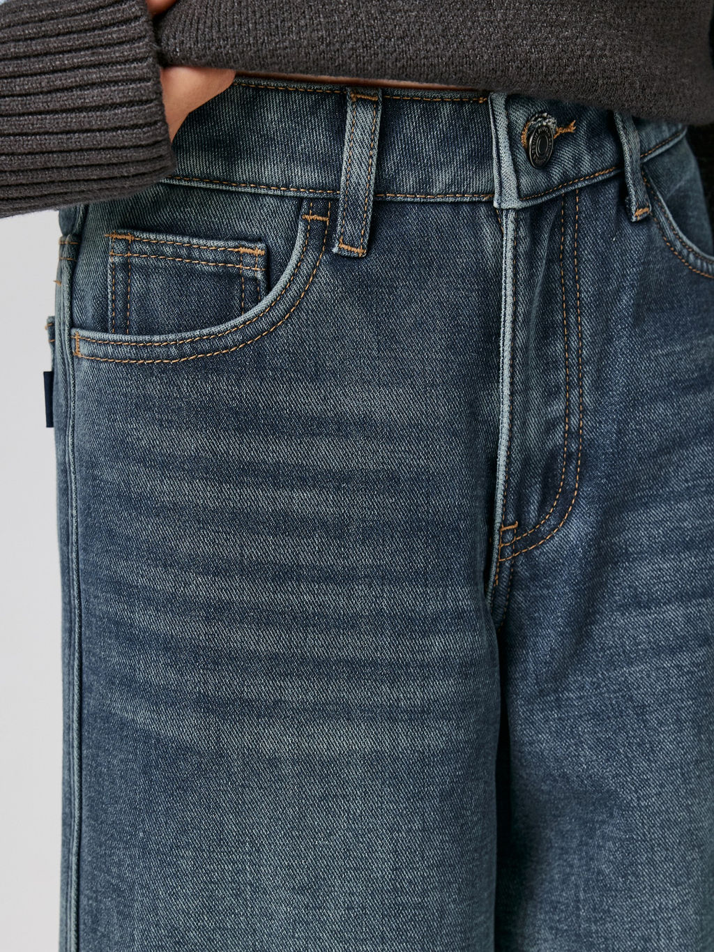 ACOOLA / Брюки джинсовые (утепленные) детские для девочек Zeya синий фото 3