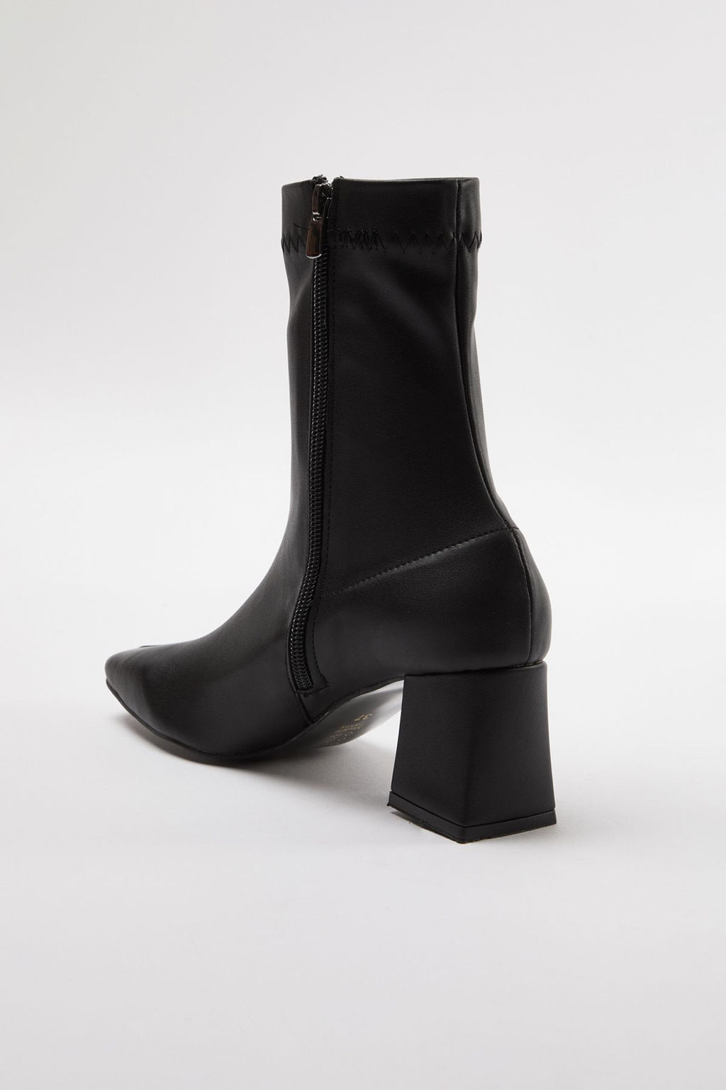 Trendyol Shoes Siyah Strec Fermuarl? Kad?n Blok Topuklu Bot TAKAW25BO00001 - Trendyolmilla фото 9