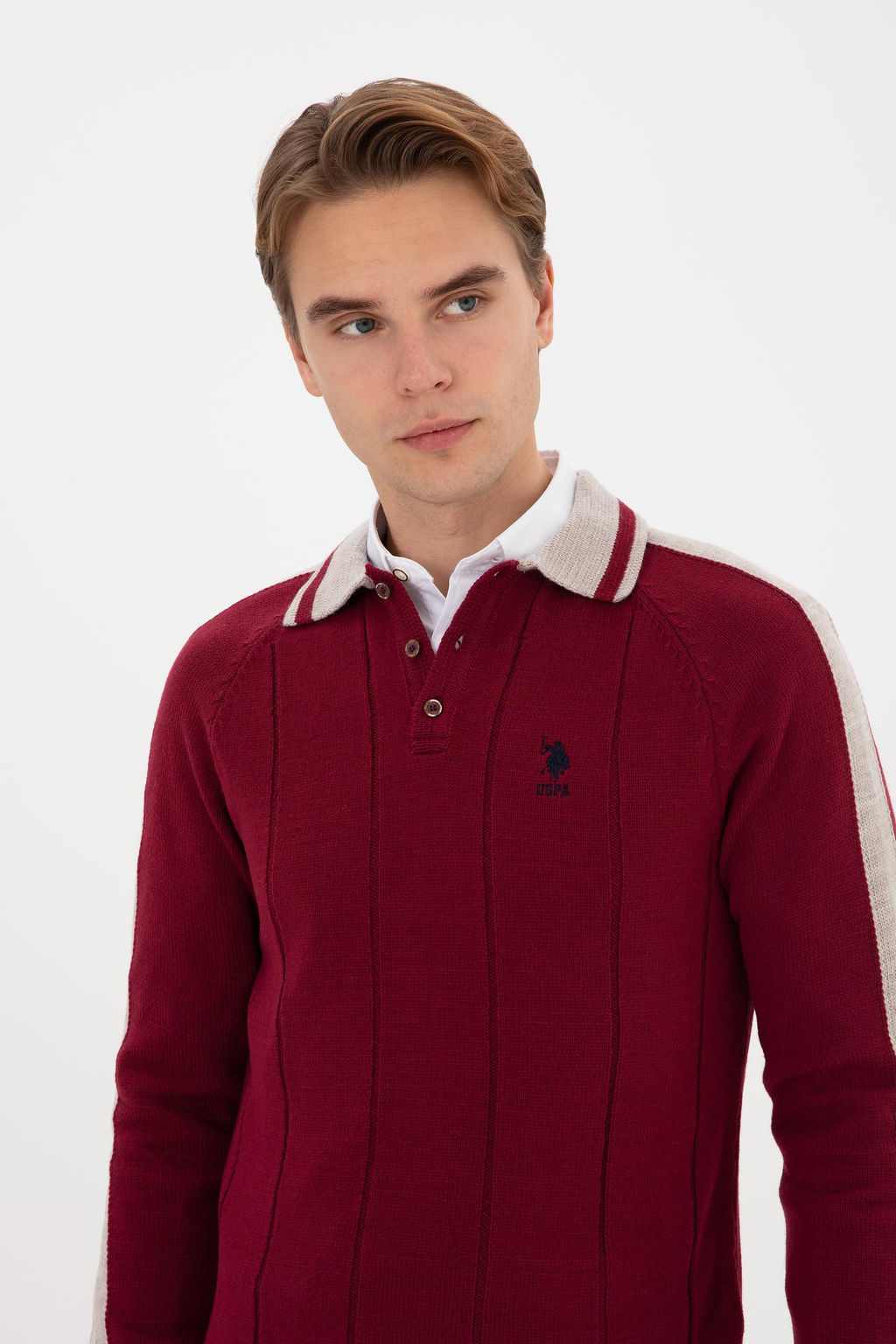 Erkek Bordo Kazak - U.s. polo assn фото 2