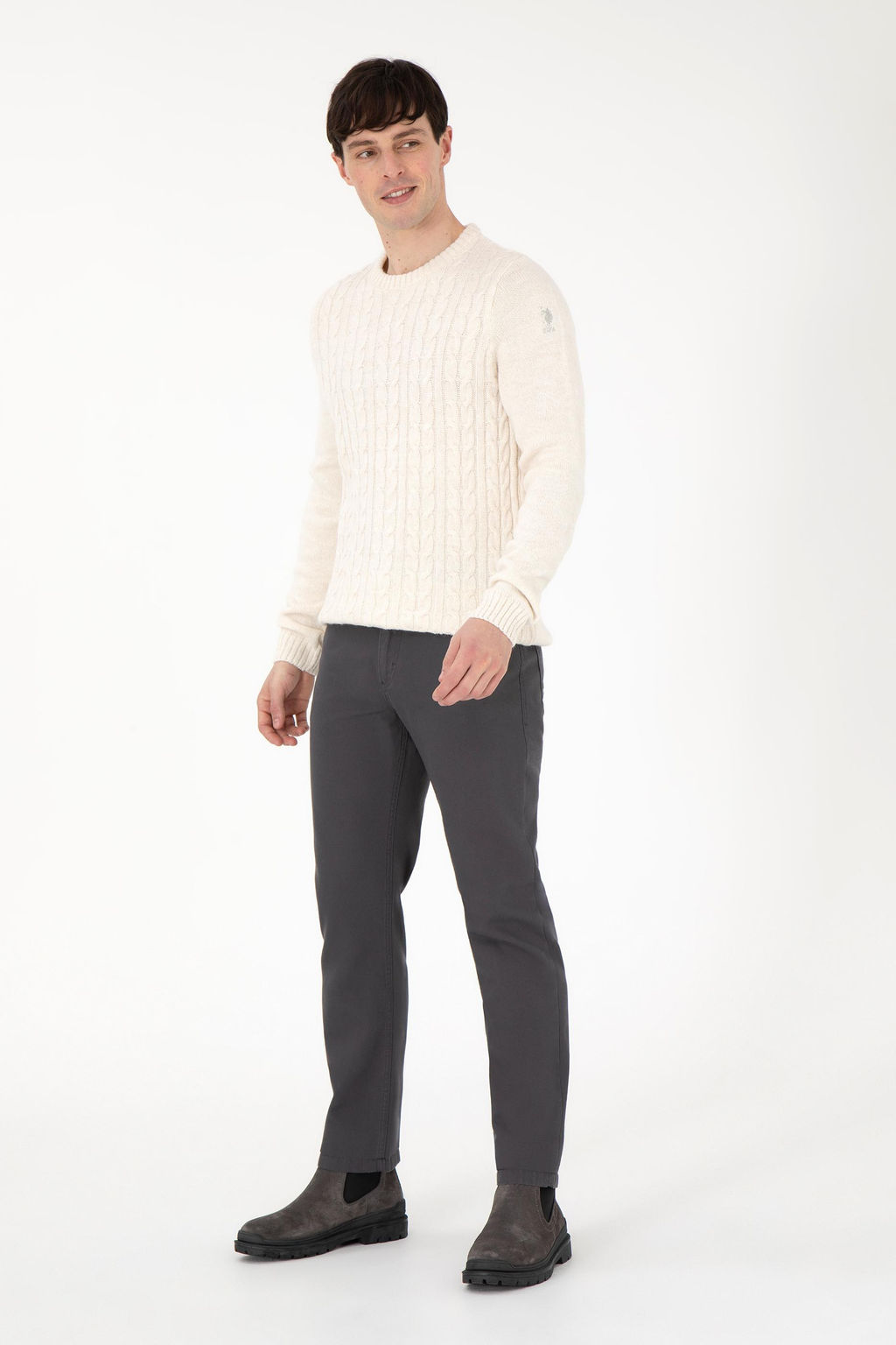 Мужские брюки из плотной ткани антрацитового цвета Неожиданная скидка в корзине - U.s. polo assn фото 3