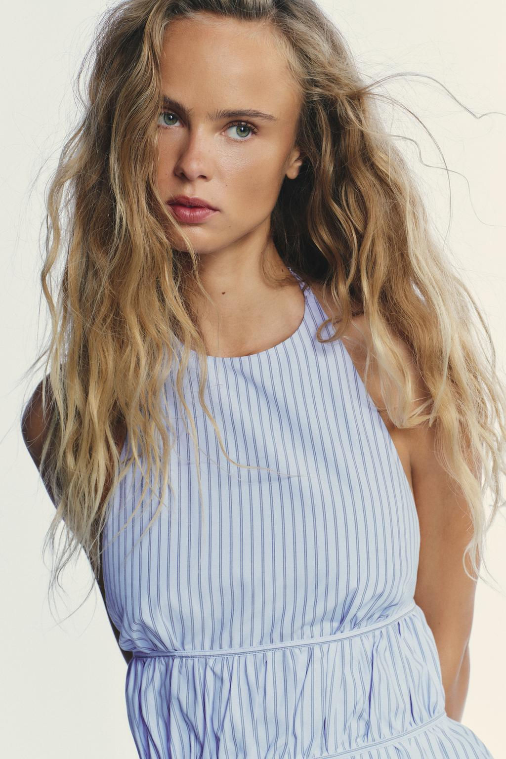 STRIPED POPLIN HALTER TOP - Zara фото 2