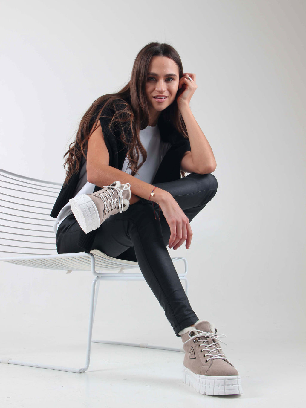 Ботинки 243.212131w. каменный замша/Шерсть