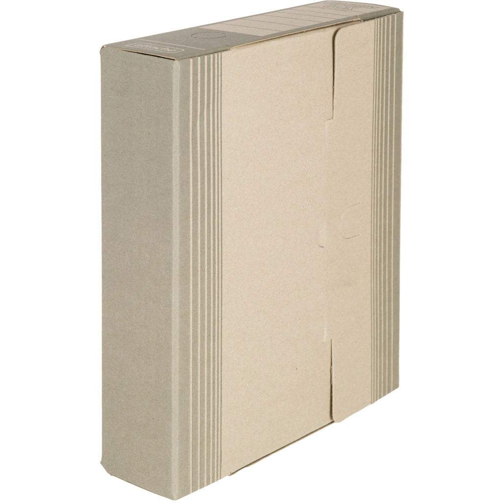 Короб архивный Attache 75мм переплетный картон сер.полоски