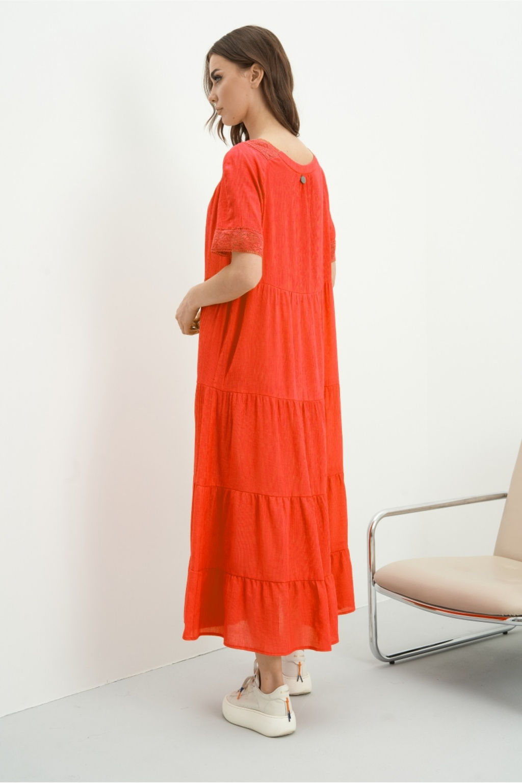 Платье 4475 апельсин - Fantazia mod фото 2