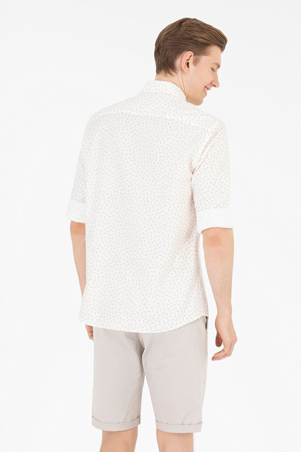U. S. Polo Assn / Мужская рубашка Camel с длинным рукавом - U.s. polo assn фото 19