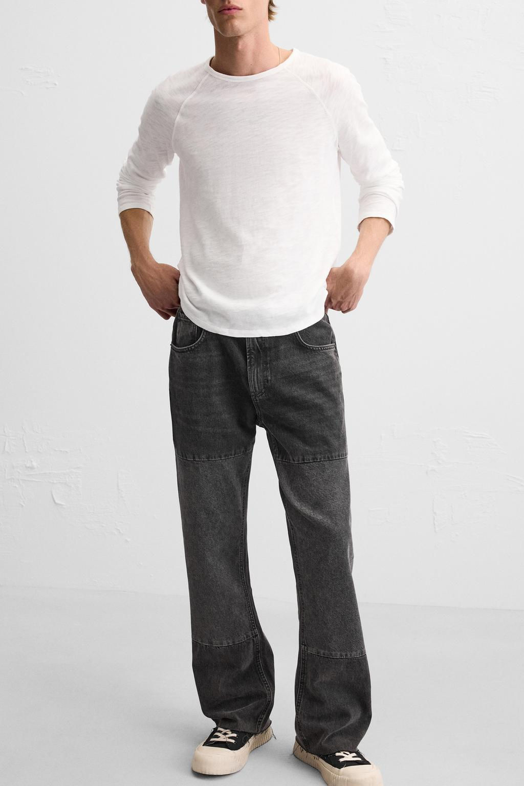 FLARED JEANS WITH PATCH - Zara фото 5