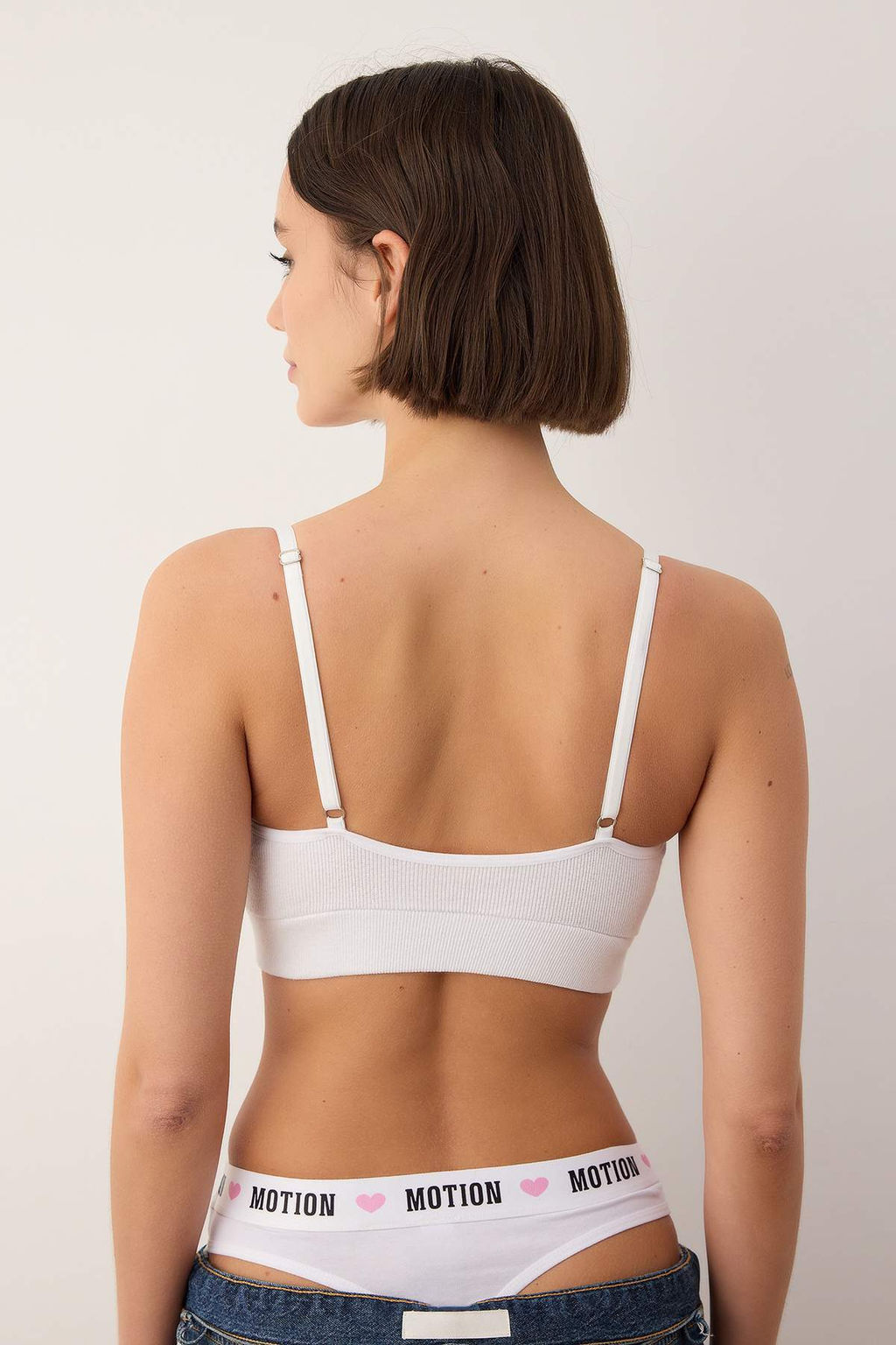 Siyah-Beyaz 2li Kaskorse Duz Dikme Kap Bralette Sutyen THMAW26SU00007 - Trendyolmilla фото 4