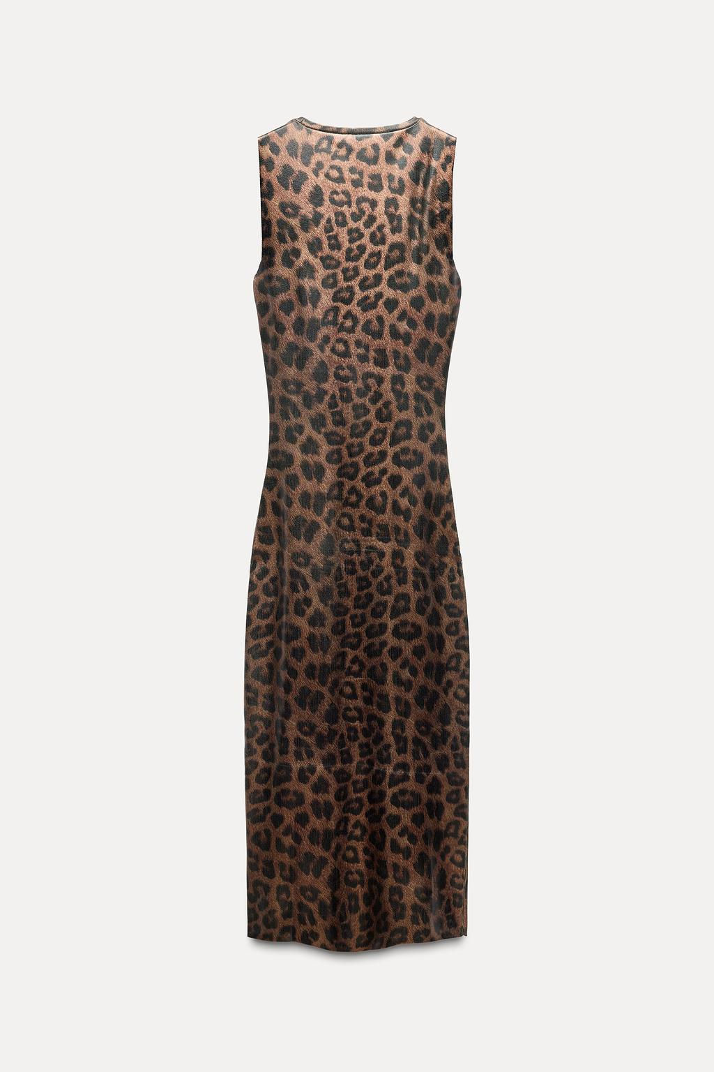 KNIT FOIL DRESS WITH ANIMAL PRINT - Zara фото 7