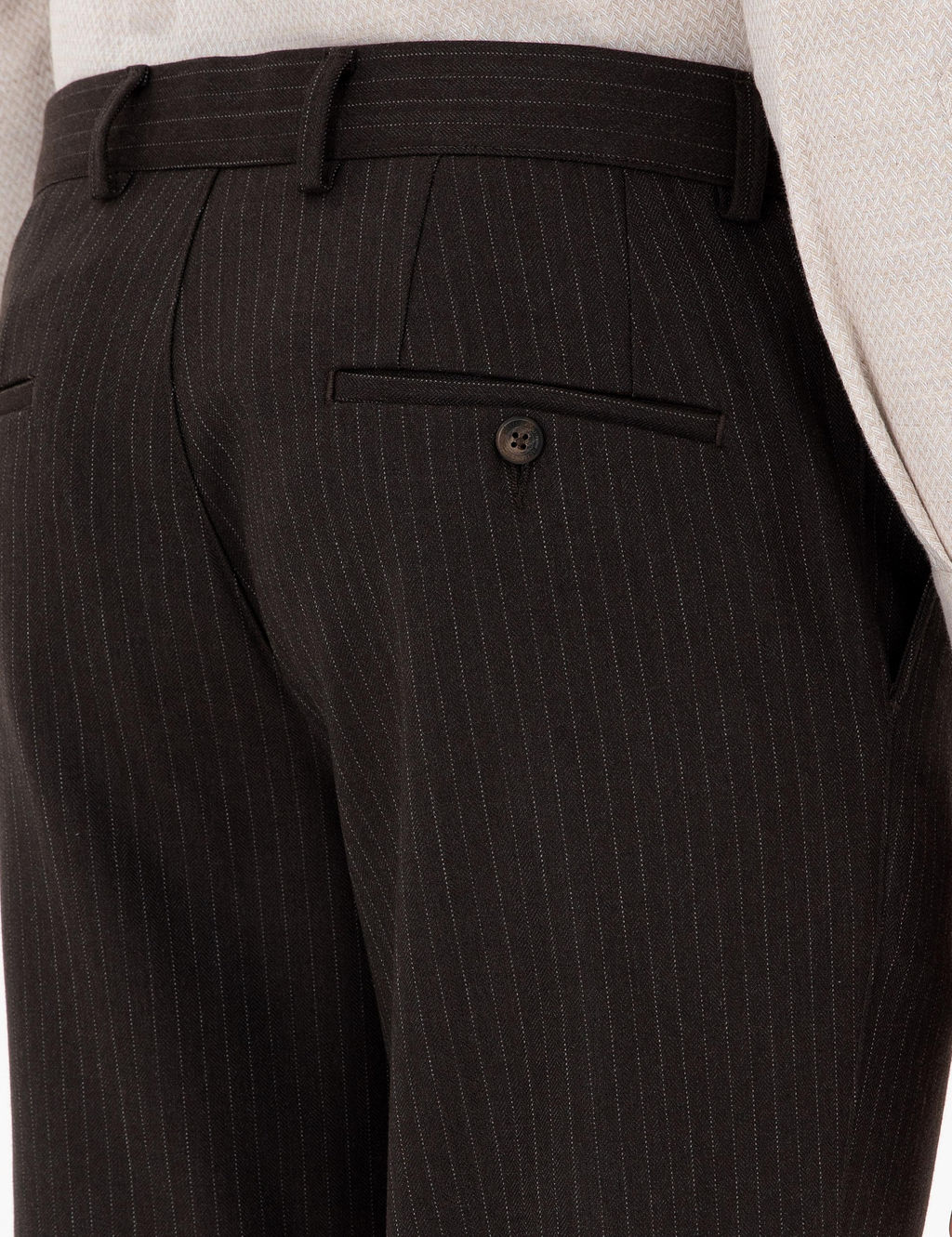 Kahverengi Slim Fit _izgili Kuma_ Pantolon