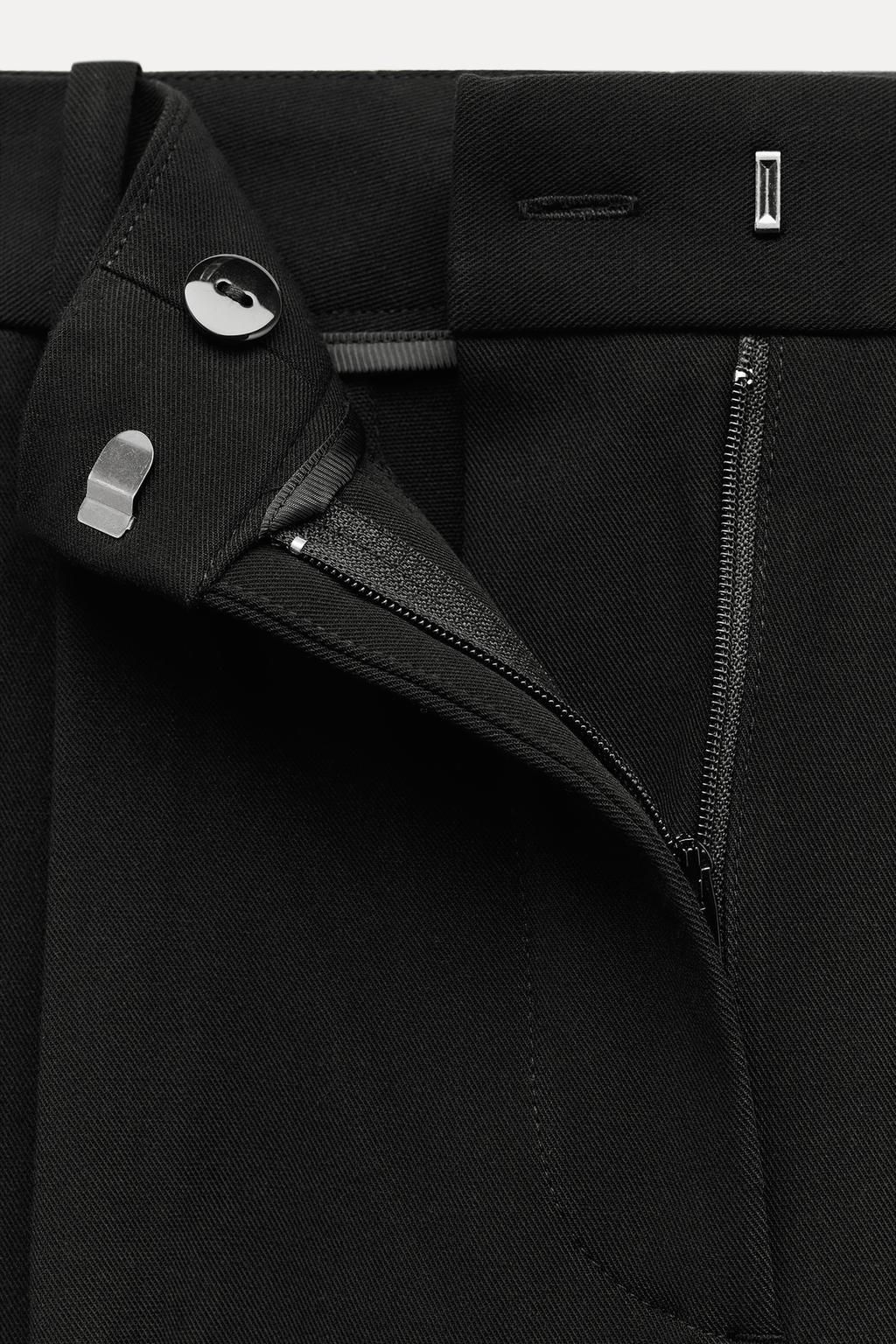 WIDE-LEG DARTED TROUSERS WITH BELT - Zara фото 6
