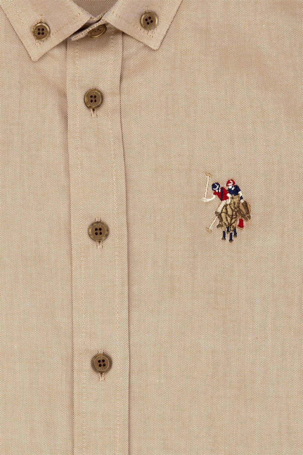 U. S. Polo Assn Базовая рубашка кокосового цвета с длинными рукавами для мальчика - U.s. polo assn фото 8