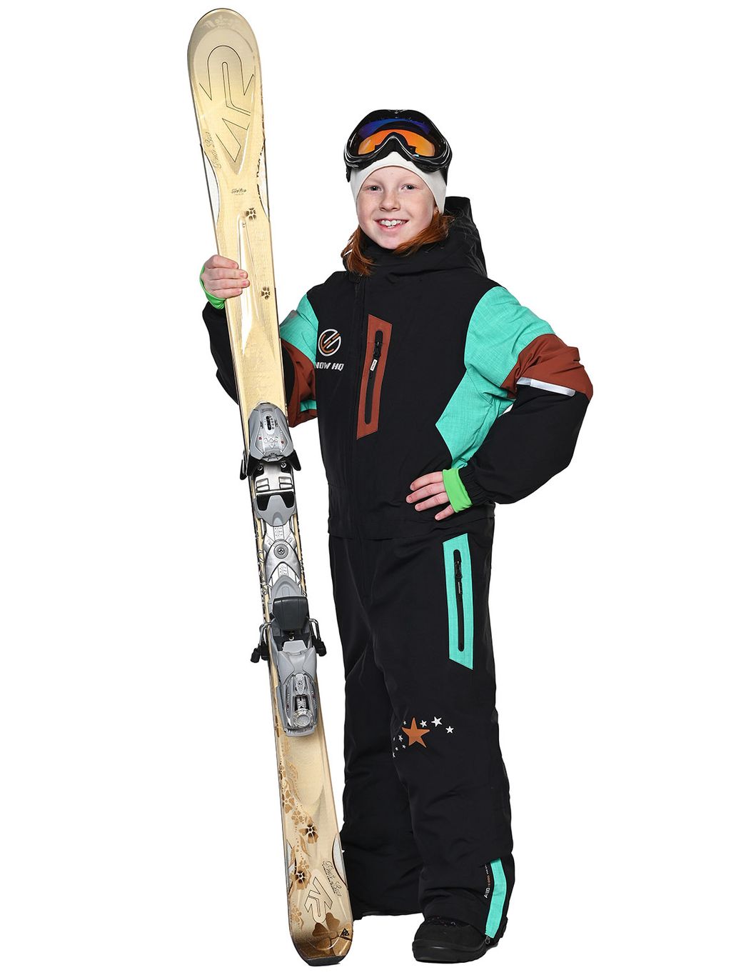 Комбинезон T-9080 Черно-бирюзовый