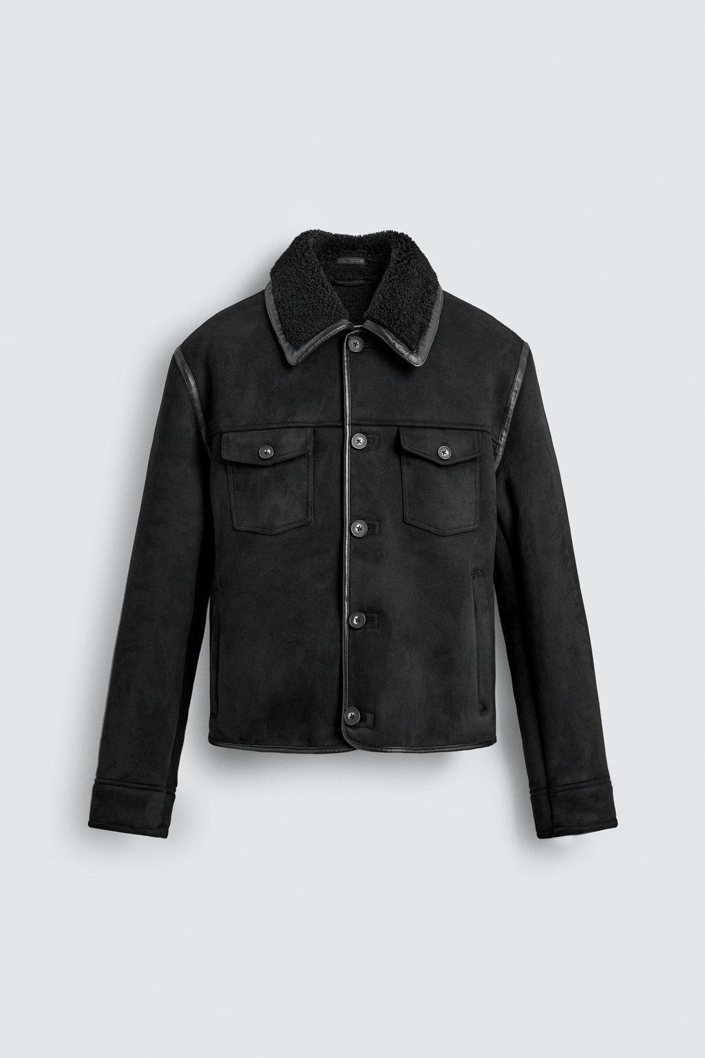 DOUBLE-FACED FAUX SUEDE JACKET - Zara фото 18