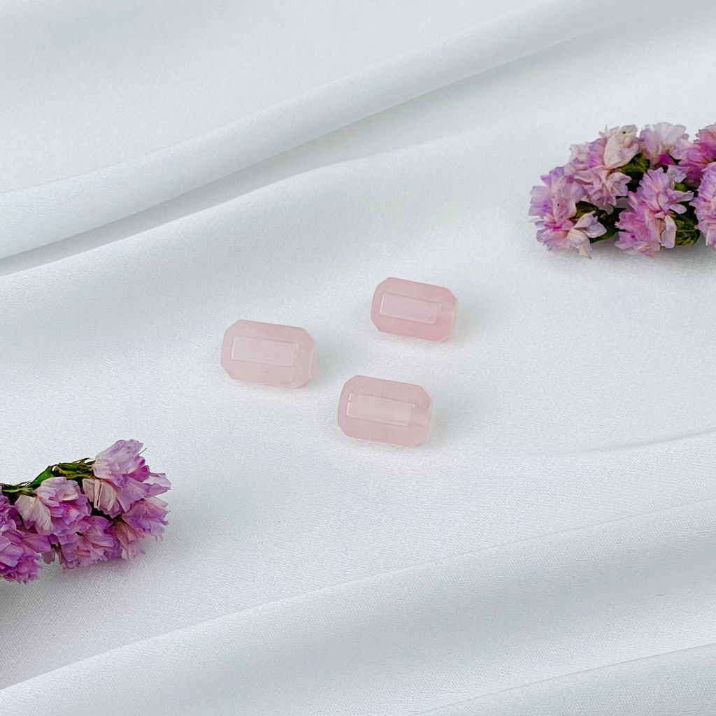 Бусины для украшений из Розового кварца (3 шт)