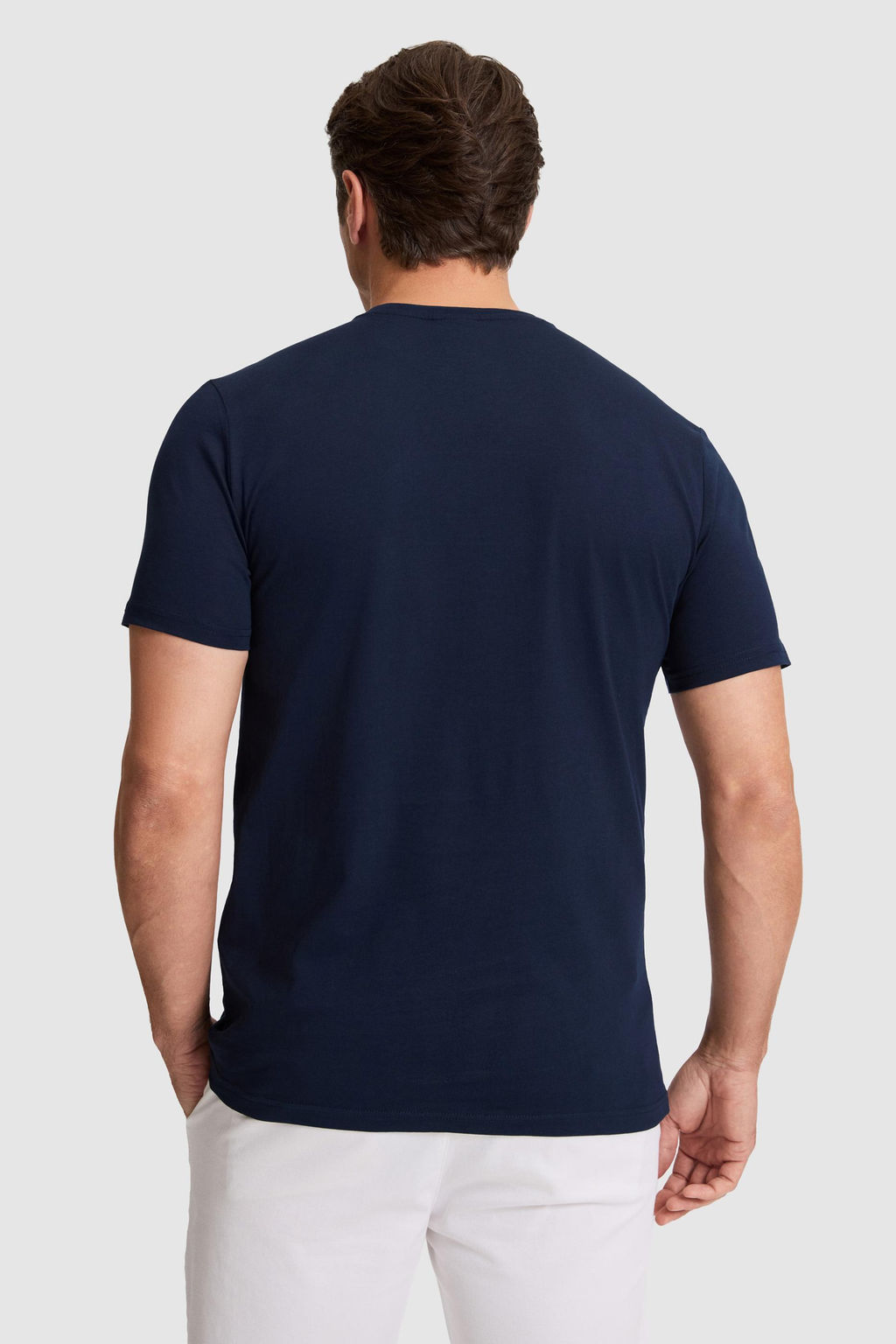 Erkek Lacivert Regular Fit Bisiklet Yaka Ti__rt
