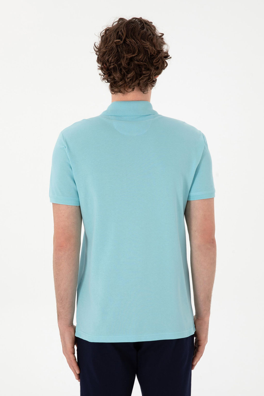 Erkek Slim Fit Polo Yaka A__k Mavi Basic Ti__rt Sepette S_rpriz _ndirim - U.s. polo assn фото 5