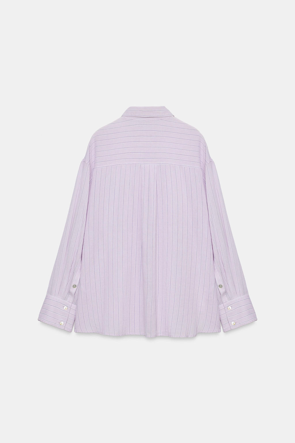 CAMISA GASA OVERSIZE BOLSILLO / Lila