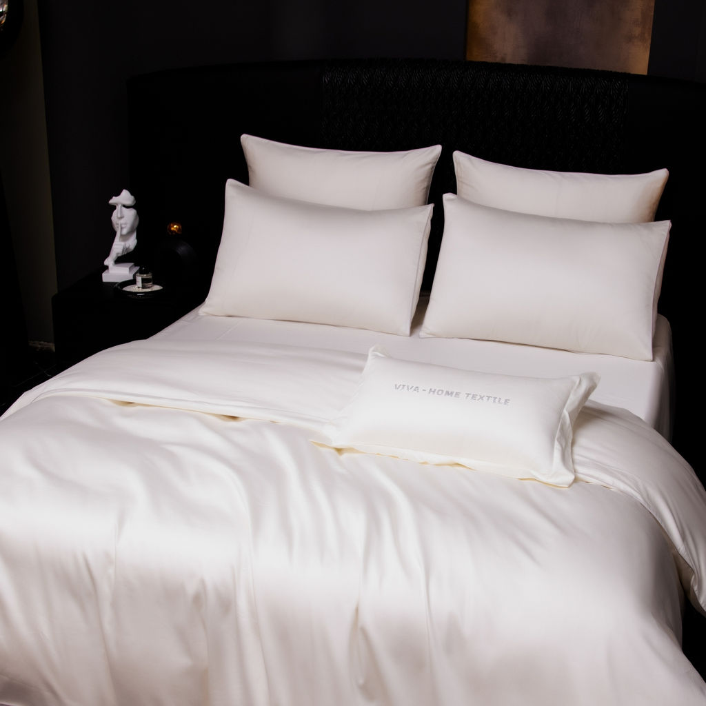 Комплект постельного белья Однотонный Сатин Премиум на резинке OCPR005 180*200*30;160*200*30;140*200*30 Евро 4 Наволочки