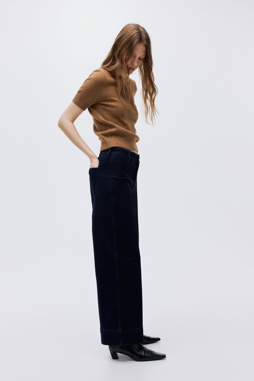 Wide High Ankle Jeans - H&m фото 10