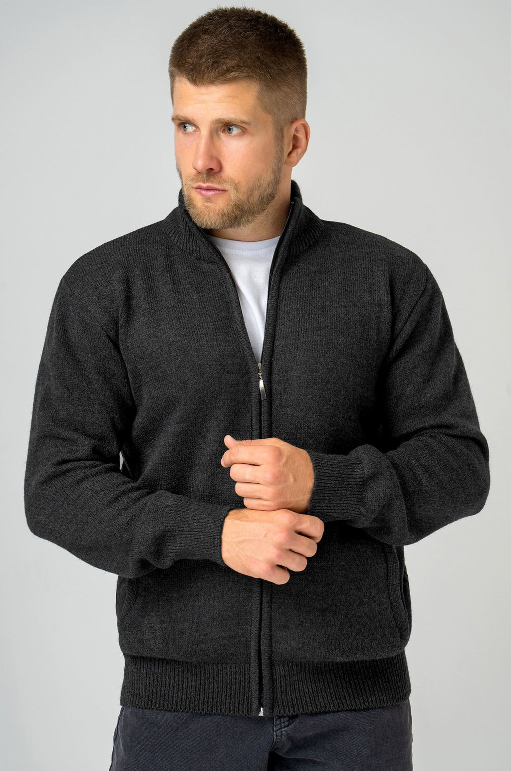 Мужской свитер на молнии Happyfox - Happy fox фото 9