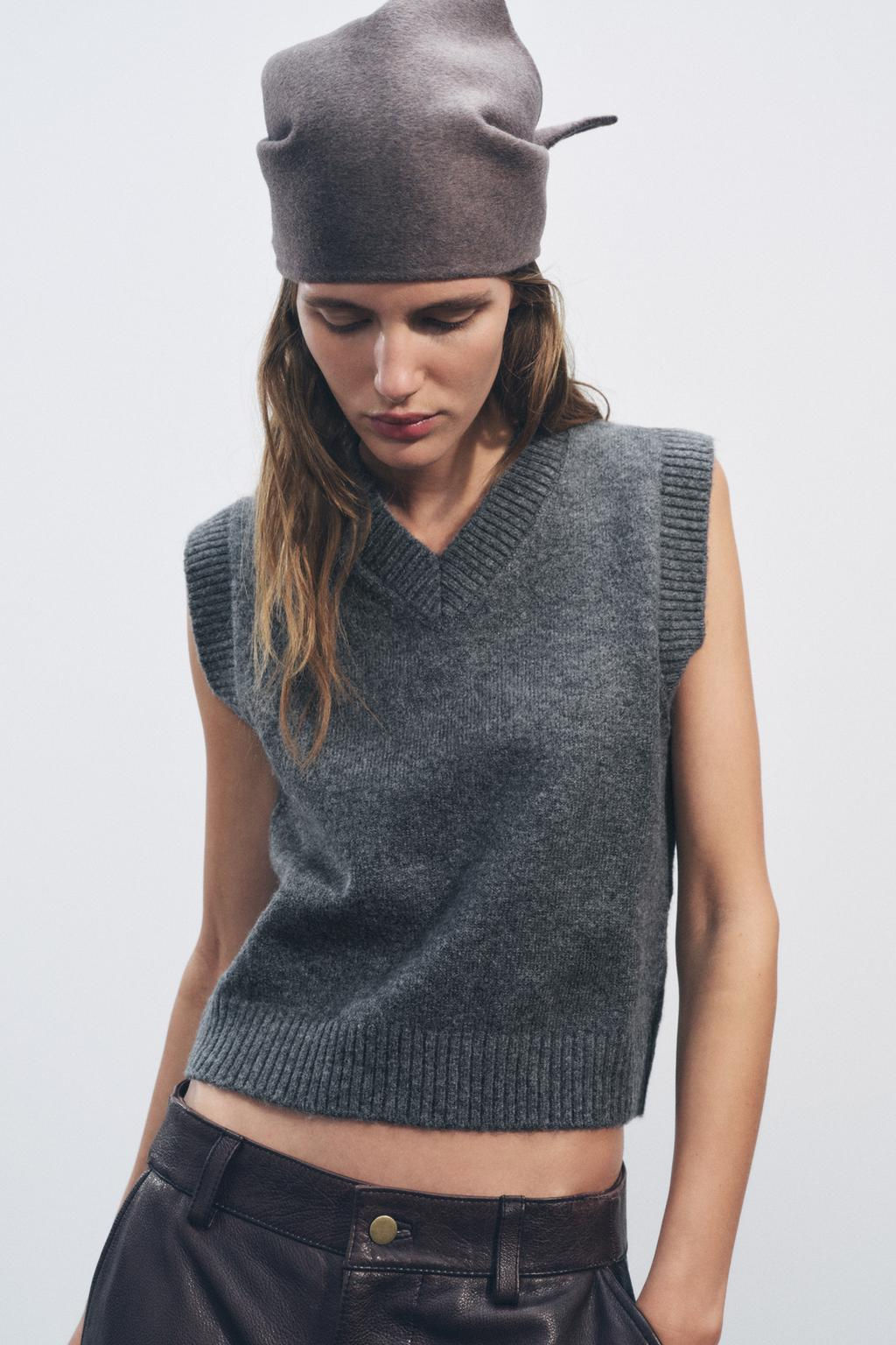 PLAIN KNIT VEST - Zara фото 4