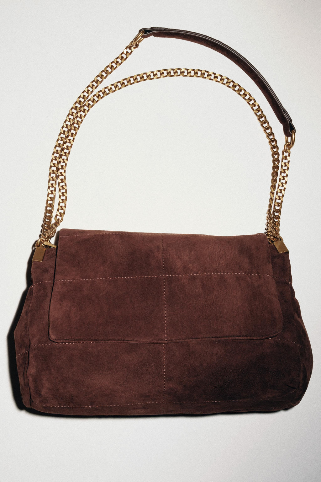 SPLIT SUEDE LEATHER SHOULDER BAG - Zara фото 12