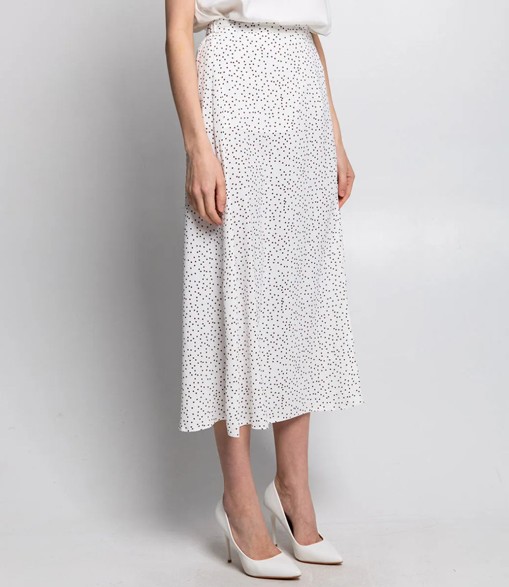 Юбка #ОКТ015002, белый,коричневый