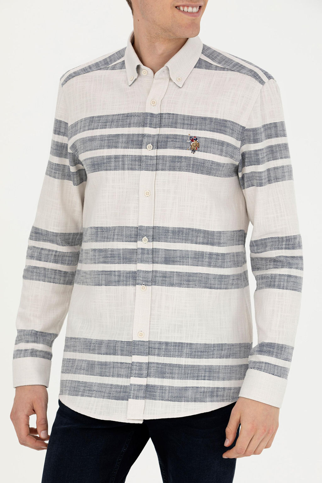 Мужская рубашка с длинным рукавом Stone - U.s. polo assn фото 20