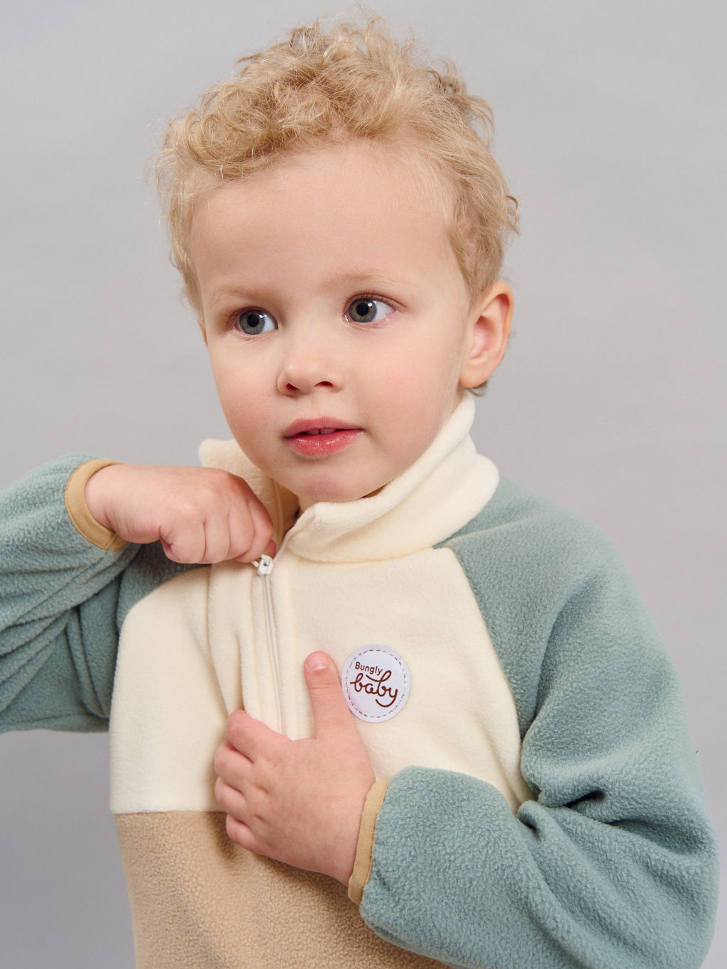 Костюм флисовый Колор блок Полынь 0+ - Bungly фото 5