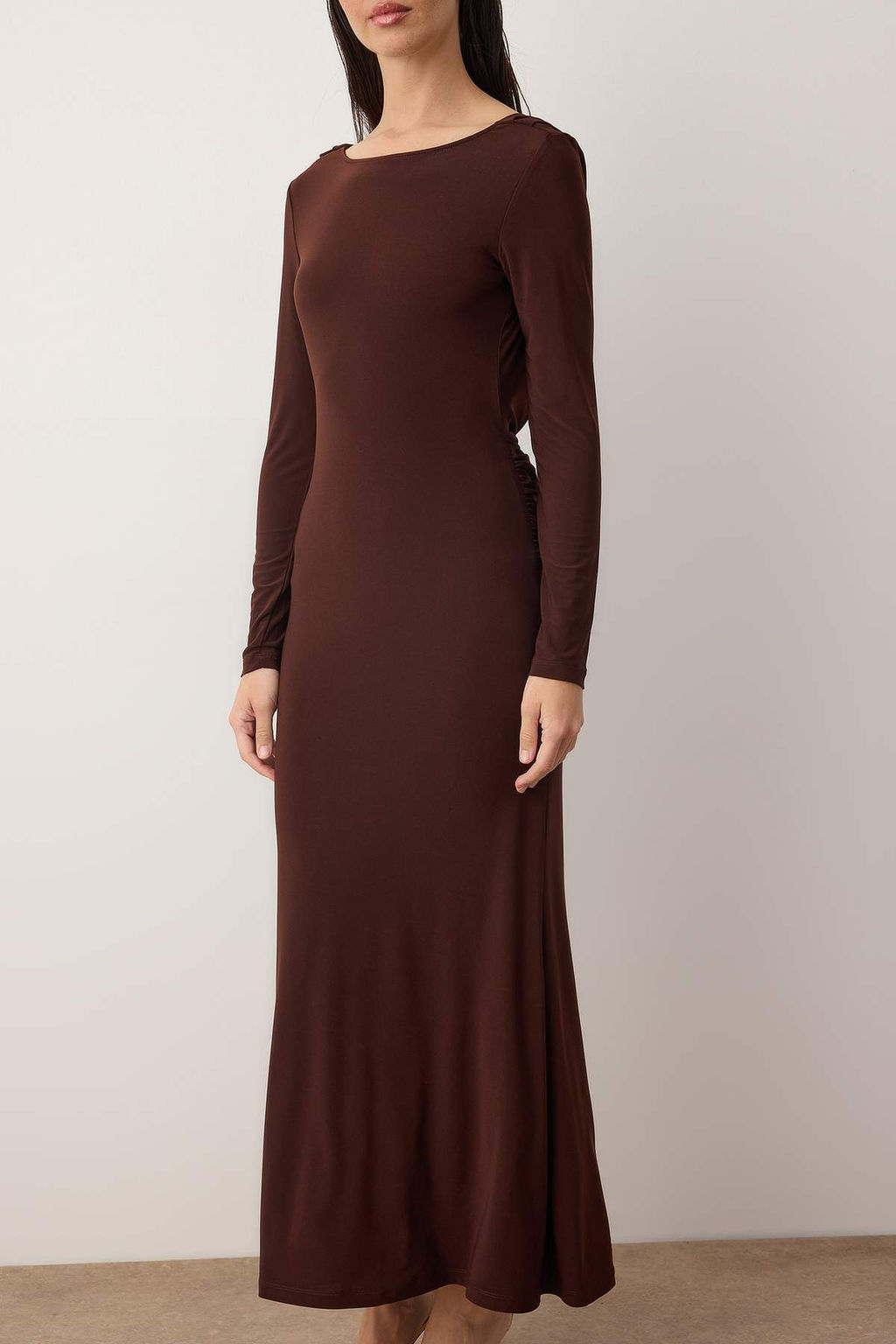 Siyah Duz Orme Sandy Maxi Astars?z Mezuniyet/Balo Elbise TPRAW26EL00029 - Trendyolmilla фото 11