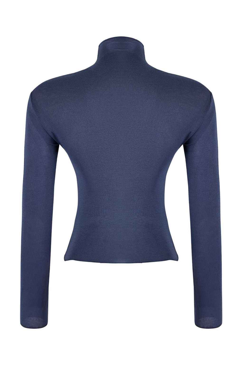 Antrasit Transparan Dik Yaka Esnek Normal Boy Orme Bluz TWOAW26BZ00266