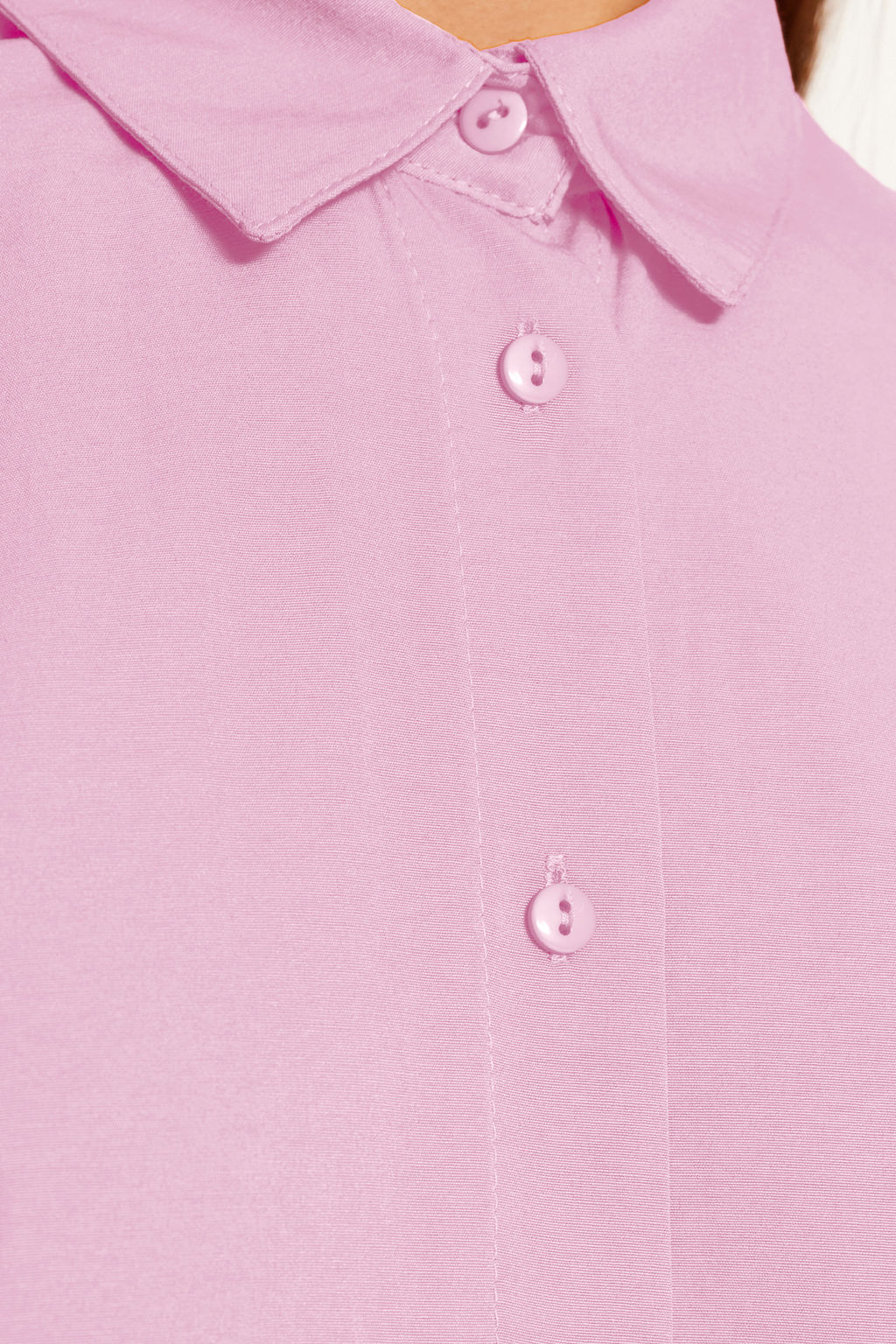 Pembe Pamuklu Oversize Genis Kal?p Dokuma Gomlek TWOSS22GO0669