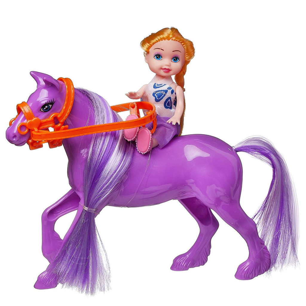 Игровой набор ABtoys Моя лошадка Лошадка и девочка-наездница 3 вида фото 2