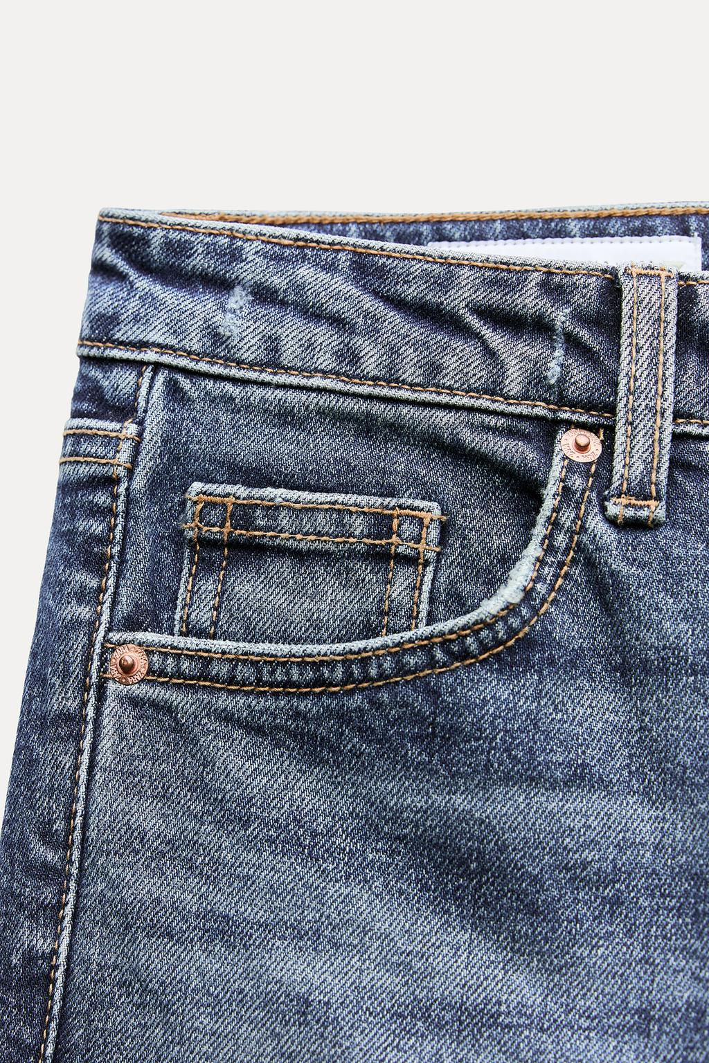 MID-RISE FLARED CROPPED TRF JEANS - Zara фото 4
