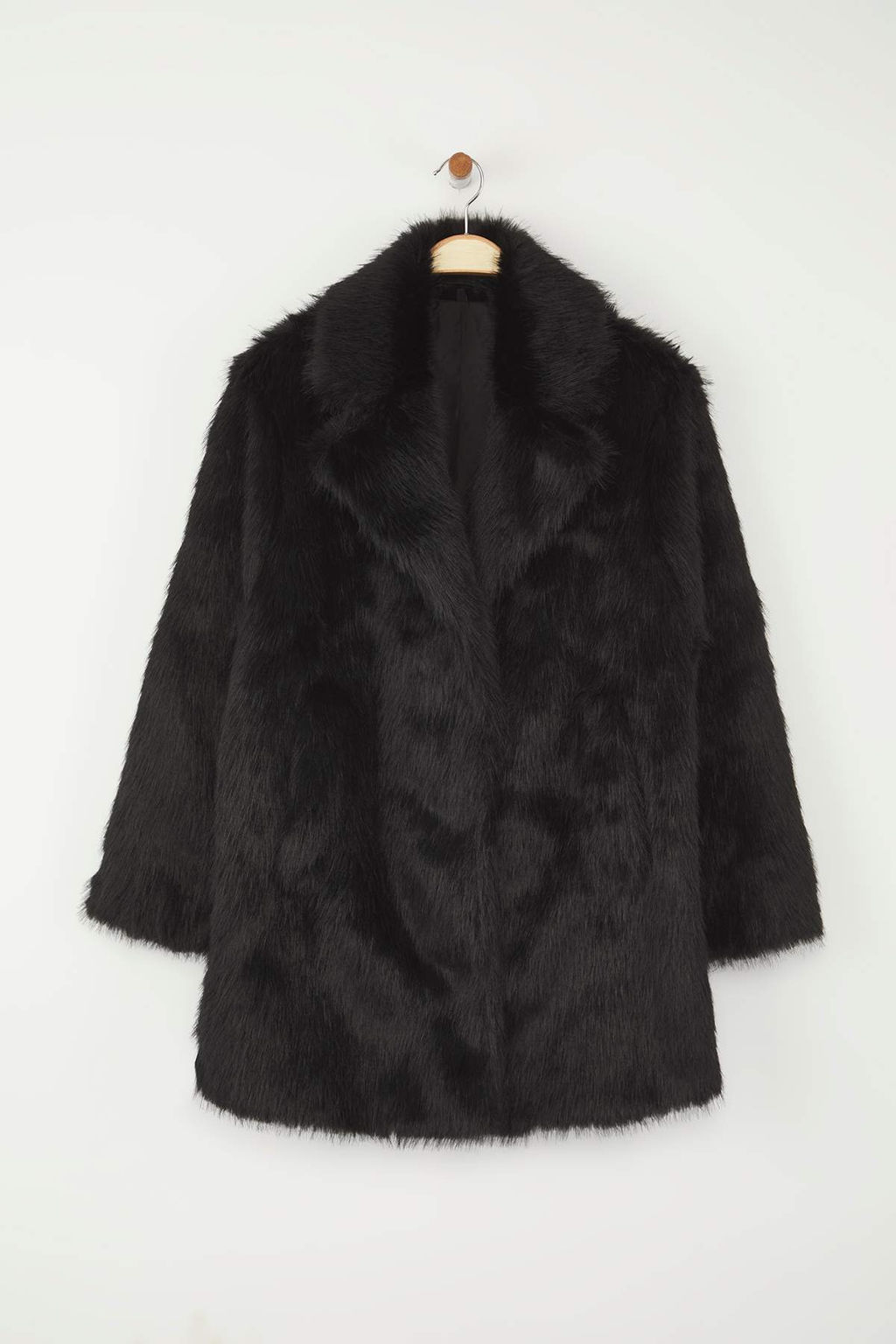Siyah Kurklu Mono Kapama Oversize Midi Kaban TWOAW26KB00006