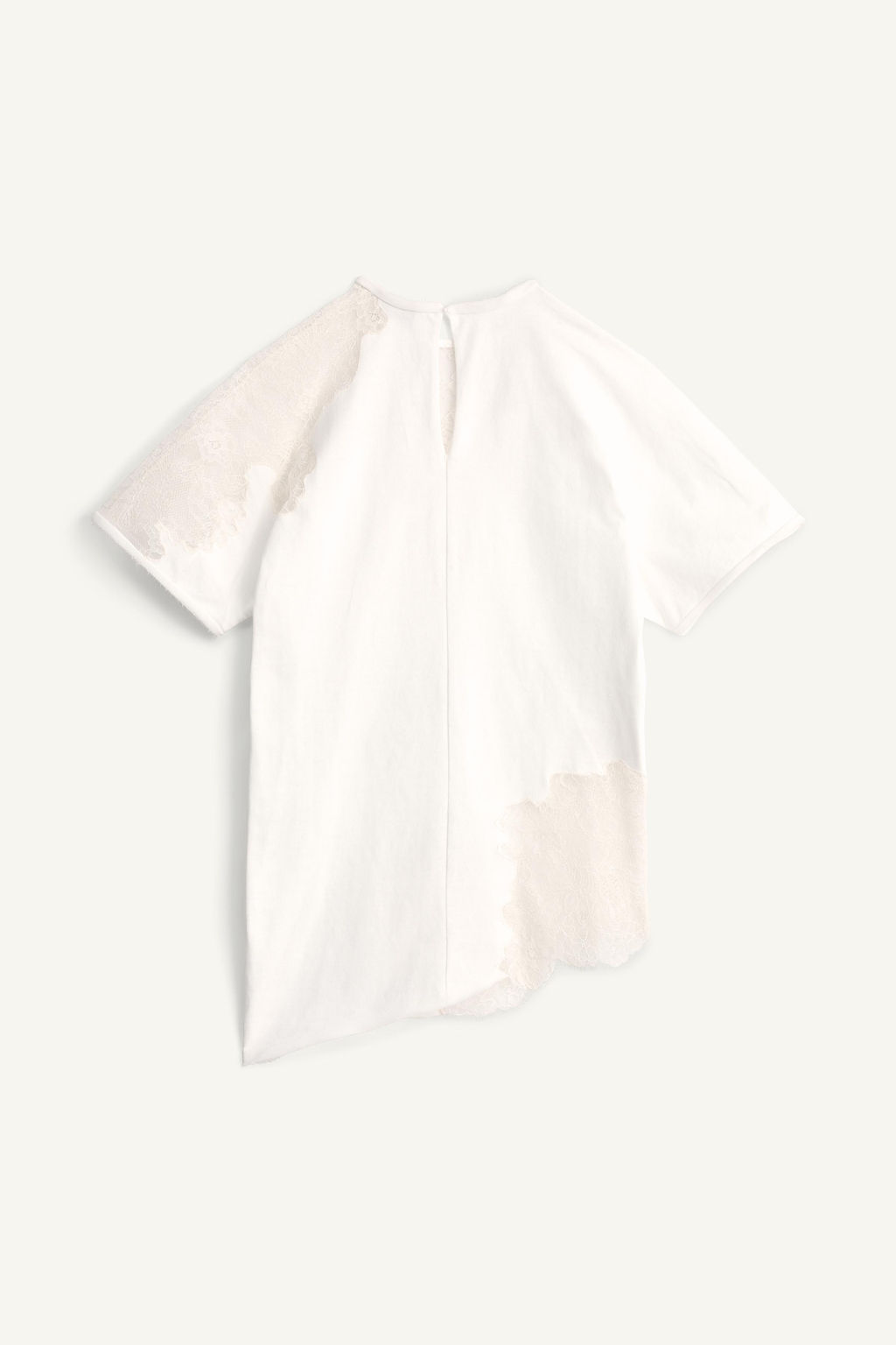 CAMISETA ASIM?TRICA ENCAJE LIMITED EDITION / Crudo